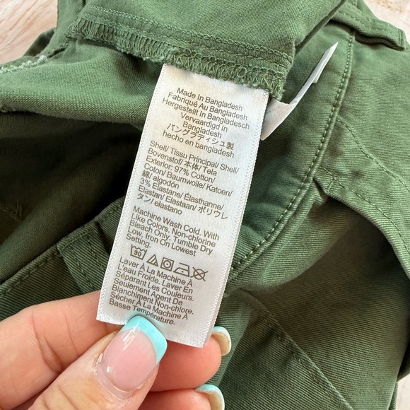 J Crew Women Utility Chino Shorts Size 28 High Waist Safari Beachy Preppy Green - Picture 8 of 8